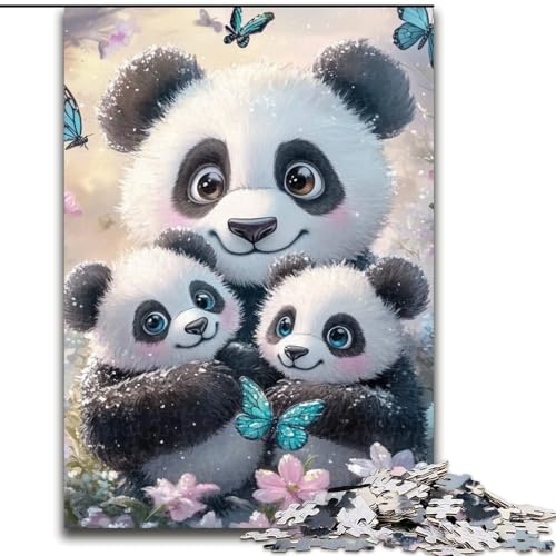 Puzzle für Erwachsene, 1000 Teile, Panda, Spielzeug, Lernspiele, Stressabbau, einzigartige Heimdekoration und Geschenke (Größe 50x75cm) von LYXIANY