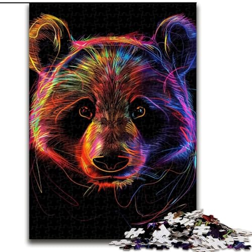 Puzzle für Erwachsene, 1000 Teile, Panda Neon, 1000-teiliges Puzzle, Spaß für die ganze Familie, Basteln, perfekt für Geburtstage, Feiertage, Größe 50x75cm von LYXIANY