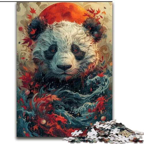Puzzle für Erwachsene, 1000 Teile, Panda in Blume, 1000-teiliges Puzzle, Spaß für die ganze Familie, Basteln, perfekt für Geburtstage, Feiertage, Größe 50x75cm von LYXIANY