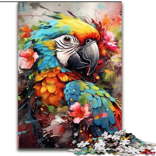 Puzzle für Erwachsene, 1000 Teile, Papagei, anspruchsvolle Puzzles, kreatives Familienspiel und Heimdekoration, Teenager, Größe: 50x75cm von LYXIANY