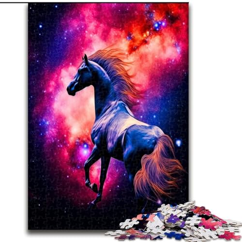 Puzzle für Erwachsene, 1000 Teile, Pferd, Holzpuzzle für Erwachsene, Größe 50x75cm, anspruchsvolles Denkspiel – entspannendes Spielzeug für Teenager von LYXIANY