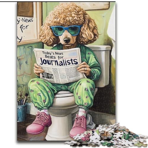 Puzzle für Erwachsene, 1000 Teile, Poodle Go Toilet, Puzzles mit 1000 Teilen für Erwachsene, für Teenager und Familienspaß, Größe: 50x75cm Puzzle für Erwachsene, 1000 Teile, Poodle Go Toilet, Puzzles mit 1000 Teilen für Erwachsene, für Teenager und Familienspaß, Größe: 50x75cm von LYXIANY