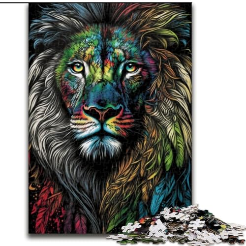 Puzzle für Erwachsene, 1000 Teile, Porträt eines schönen Löwen, Holzpuzzle, Größe 50x75cm, für Teenager und Jugendliche, ideales Geburtstags Puzzle für Erwachsene, 1000 Teile, Porträt eines schönen Löwen, Holzpuzzle, Größe 50x75cm, für Teenager und Jugendliche, ideales Geburtstags von LYXIANY