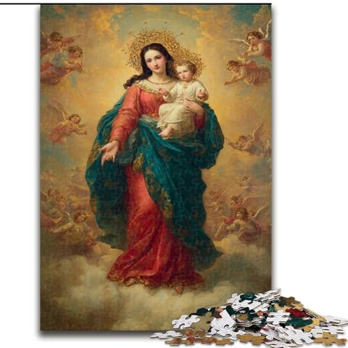 Puzzle für Erwachsene, 1000 Teile, Porträt von Maria, der Mutter, pädagogisches Denkspiel, künstlerische Heim- und Bürodekoration, ab 14 Jahren (Größe 50x75cm) von LYXIANY