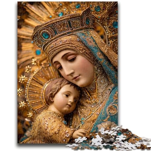 Puzzle für Erwachsene, 1000 Teile, Porträt von Maria, der Mutter, zum Stressabbau, schwierige Herausforderung, jedes Teil ist einzigartig – anspruchsvolles, unterhaltsames Familienspiel, 26x38cm Puzzle für Erwachsene, 1000 Teile, Porträt von Maria, der Mutter, zum Stressabbau, schwierige Herausforderung, jedes Teil ist einzigartig – anspruchsvolles, unterhaltsames Familienspiel, 26x38cm von LYXIANY
