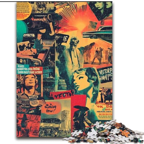 Puzzle für Erwachsene, 1000 Teile, Poster-Collage, Spielzeug, Lernspiele, Stressabbau, tolle Geschenke und Spielzeuge, 26x38cm von LYXIANY