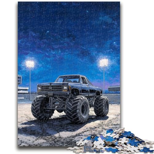 Puzzle für Erwachsene, 1000 Teile, Psychedelic Monster Truck, Familienspaß für die ganze Familie, Erwachsene und Kinder ab 14 Jahren, 38x26cm von LYXIANY