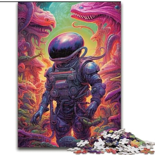 Puzzle für Erwachsene, 1000 Teile, Psychedelischer Astronaut, 1000-teiliges Puzzle, Spaß für die ganze Familie, Basteln, perfekt für Geburtstage, Feiertage, Größe 50x75cm von LYXIANY