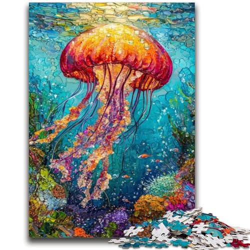 Puzzle für Erwachsene, 1000 Teile, Quallen-Ölgemälde, anspruchsvolles Spiel, Spielzeug, Geschenk für die ganze Familie, ab 14 Jahren, 50x75cm Puzzle für Erwachsene, 1000 Teile, Quallen-Ölgemälde, anspruchsvolles Spiel, Spielzeug, Geschenk für die ganze Familie, ab 14 Jahren, 50x75cm von LYXIANY