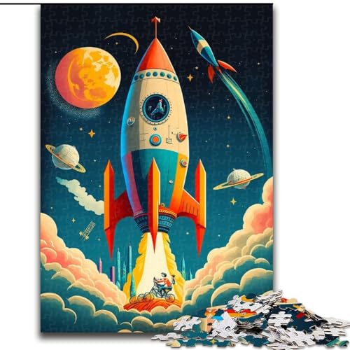 Puzzle für Erwachsene, 1000 Teile, Raketenstart, Holzpuzzle, interaktives Familienspiel, Bastelgeschenk mit farbenfrohen Kunstwerken, Größe 50x75cm Puzzle für Erwachsene, 1000 Teile, Raketenstart, Holzpuzzle, interaktives Familienspiel, Bastelgeschenk mit farbenfrohen Kunstwerken, Größe 50x75cm von LYXIANY