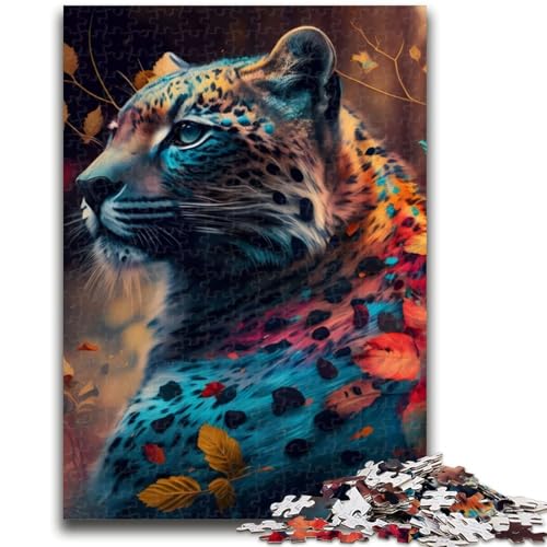 Puzzle für Erwachsene, 1000 Teile, Regenbogen-Leopard, Denkspiel, Lernspiel für Geburtstag, Weihnachten, für 14-Jährige, 26x38cm von LYXIANY
