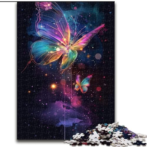 Puzzle für Erwachsene, 1000 Teile, Regenbogentraum-Schmetterling, Holzpuzzle, interaktives Familienspiel, Bastelgeschenk mit farbenfrohen Kunstwerken, Größe 50x75cm Puzzle für Erwachsene, 1000 Teile, Regenbogentraum-Schmetterling, Holzpuzzle, interaktives Familienspiel, Bastelgeschenk mit farbenfrohen Kunstwerken, Größe 50x75cm von LYXIANY