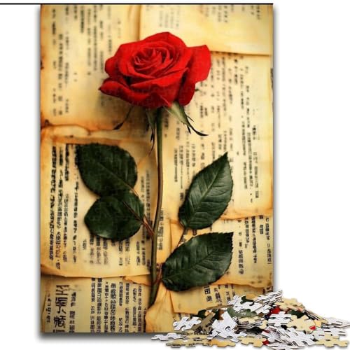Puzzle für Erwachsene, 1000 Teile, Rose im Buch, Spielzeug, Lernspiele, Stressabbau, tolle Geschenke und Spielzeuge, 26x38cm Puzzle für Erwachsene, 1000 Teile, Rose im Buch, Spielzeug, Lernspiele, Stressabbau, tolle Geschenke und Spielzeuge, 26x38cm von LYXIANY