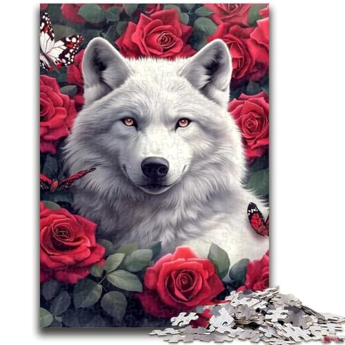 Puzzle für Erwachsene, 1000 Teile, Rosenwolf, für Kinder ab 14 Jahren, Quizspiel, Spaß für zu Hause, Aktivitäten, Geburtstagsgeschenk, Reisegeschenke, 50x75cm Puzzle für Erwachsene, 1000 Teile, Rosenwolf, für Kinder ab 14 Jahren, Quizspiel, Spaß für zu Hause, Aktivitäten, Geburtstagsgeschenk, Reisegeschenke, 50x75cm von LYXIANY