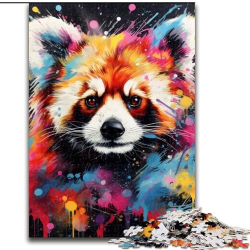 Puzzle für Erwachsene, 1000 Teile, Roter Panda, Kunst-Graffiti-Puzzle für Erwachsene, 50x75cm, Eltern, Partner, Freunde – ab 14 Jahren Puzzle für Erwachsene, 1000 Teile, Roter Panda, Kunst-Graffiti-Puzzle für Erwachsene, 50x75cm, Eltern, Partner, Freunde – ab 14 Jahren von LYXIANY