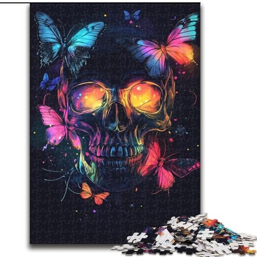 Puzzle für Erwachsene, 1000 Teile, Schmetterlingsschädel, Spielzeug, Lernspiele, Stressabbau, tolle Geschenke und Spielzeuge, 26x38cm von LYXIANY