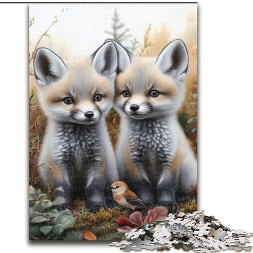 Puzzle für Erwachsene, 1000 Teile, Schneefuchs, Elefantenspielzeug, Denkspiel, Geburtstagsgeschenk, Geschenke, Wandkunst, für Kinder ab 14 Jahren (Größe 26x38cm) von LYXIANY