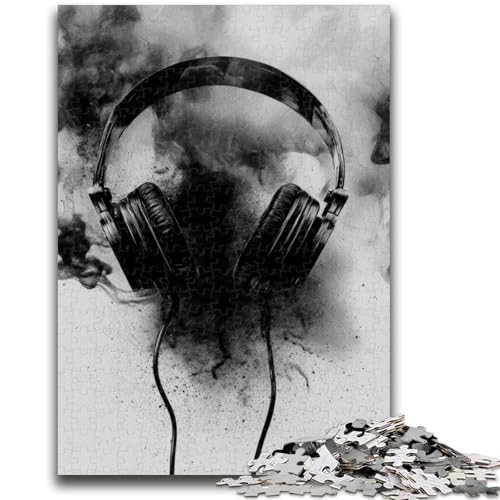 Puzzle für Erwachsene, 1000 Teile, Schwarz-Weiß-Kopfhörer, Denksportspiel, Lernspiel für Geburtstag, Weihnachten, für 14-Jährige, 26x38cm Puzzle für Erwachsene, 1000 Teile, Schwarz-Weiß-Kopfhörer, Denksportspiel, Lernspiel für Geburtstag, Weihnachten, für 14-Jährige, 26x38cm von LYXIANY