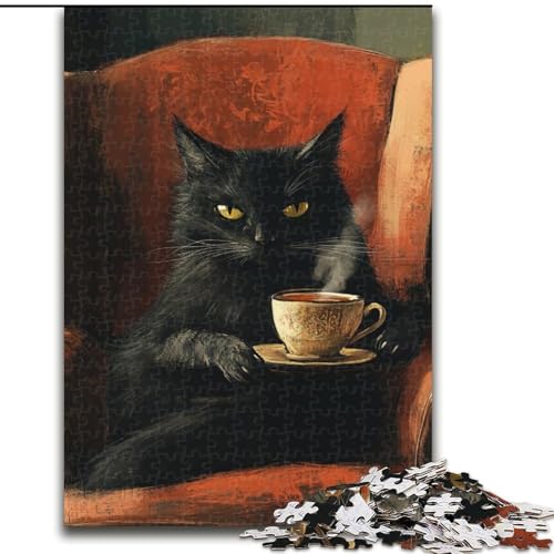 Puzzle für Erwachsene, 1000 Teile, Schwarze Katze, Puzzle aus Holz, anspruchsvolles Denkspiel für Teenager, Familienspaß, interaktives Spiel, Größe 50x75cm Puzzle für Erwachsene, 1000 Teile, Schwarze Katze, Puzzle aus Holz, anspruchsvolles Denkspiel für Teenager, Familienspaß, interaktives Spiel, Größe 50x75cm von LYXIANY