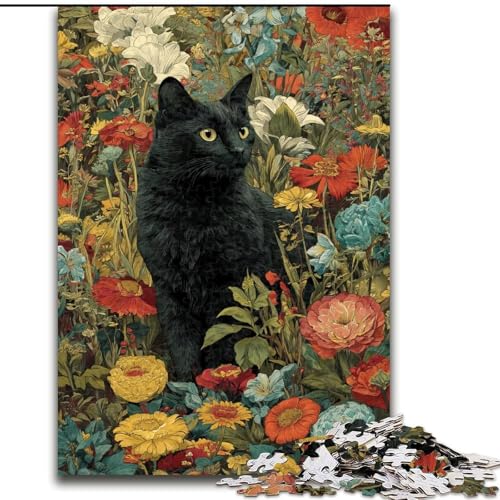 Puzzle für Erwachsene, 1000 Teile, Schwarze Katze, Puzzle aus Holz, anspruchsvolles Denkspiel für Teenager, Familienspaß, interaktives Spiel, Größe 50x75cm Puzzle für Erwachsene, 1000 Teile, Schwarze Katze, Puzzle aus Holz, anspruchsvolles Denkspiel für Teenager, Familienspaß, interaktives Spiel, Größe 50x75cm von LYXIANY