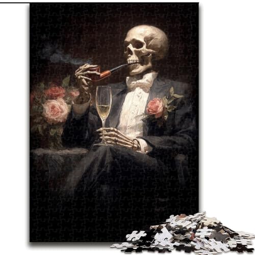 Puzzle für Erwachsene, 1000 Teile, Skelett im Anzug, Spielzeug, Lernspiele, Stressabbau, tolle Geschenke und Spielzeuge, 50x75cm von LYXIANY