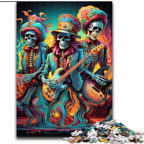 Puzzle für Erwachsene, 1000 Teile, Skelett spielt Gitarre, 1000-teiliges Puzzle, anspruchsvolles Denkspiel für Teenager, Spaß am Familienspieleabend, 50x75cm Puzzle für Erwachsene, 1000 Teile, Skelett spielt Gitarre, 1000-teiliges Puzzle, anspruchsvolles Denkspiel für Teenager, Spaß am Familienspieleabend, 50x75cm von LYXIANY