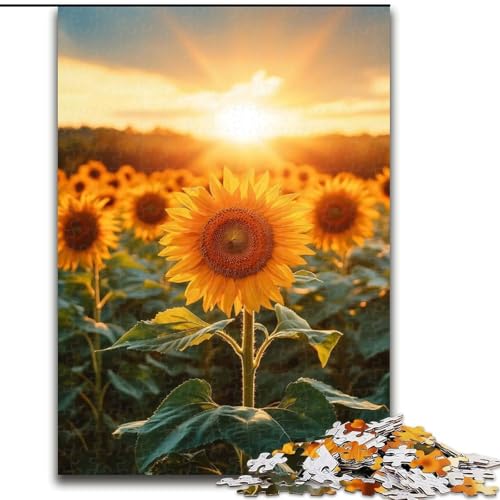 Puzzle für Erwachsene, 1000 Teile, Sonnenblume, Spielzeug, Lernspiele, Stressabbau, tolle Geschenke und Spielzeuge, 50x75cm von LYXIANY