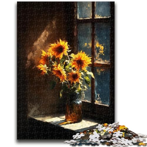 Puzzle für Erwachsene, 1000 Teile, Sonnenblumen-Lernspiele, Lernspiel für Geburtstag, Weihnachten für und ab 14 Jahren, 50x75cm von LYXIANY