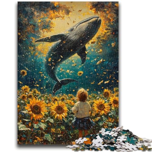 Puzzle für Erwachsene, 1000 Teile, Sonnenblumen und Wale, anspruchsvolles Spiel, Spielzeug, Geschenk für die ganze Familie, ab 14 Jahren, 50x75cm Puzzle für Erwachsene, 1000 Teile, Sonnenblumen und Wale, anspruchsvolles Spiel, Spielzeug, Geschenk für die ganze Familie, ab 14 Jahren, 50x75cm von LYXIANY