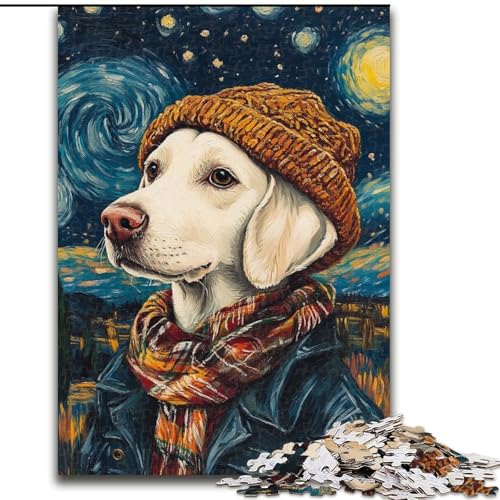 Puzzle für Erwachsene, 1000 Teile, Sternenhimmel, Labrador, Spielzeug, Lernspiele, Stressabbau, tolle Geschenke und Spielzeuge, 50x75cm von LYXIANY