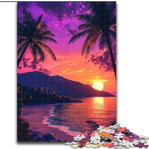 Puzzle für Erwachsene, 1000 Teile, Strand bei Sonnenuntergang, Puzzle aus Holz, anspruchsvolles Denkspiel für Teenager, Familienspaß, interaktives Spiel, Größe 50x75cm Puzzle für Erwachsene, 1000 Teile, Strand bei Sonnenuntergang, Puzzle aus Holz, anspruchsvolles Denkspiel für Teenager, Familienspaß, interaktives Spiel, Größe 50x75cm von LYXIANY
