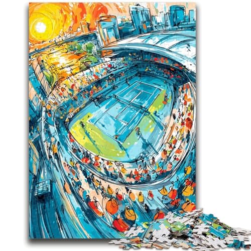 Puzzle für Erwachsene, 1000 Teile, Tennis-Sporthalle, für Kinder ab 14 Jahren, entspannendes, intellektuelles Lernspielzeug, tolles Geschenk, 50x75cm von LYXIANY