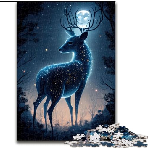 Puzzle für Erwachsene, 1000 Teile, Tier-Hirsch, 1000-teiliges Puzzle, Spaß für die ganze Familie, Basteln, perfekt für Geburtstage, Feiertage, Größe 50x75cm von LYXIANY