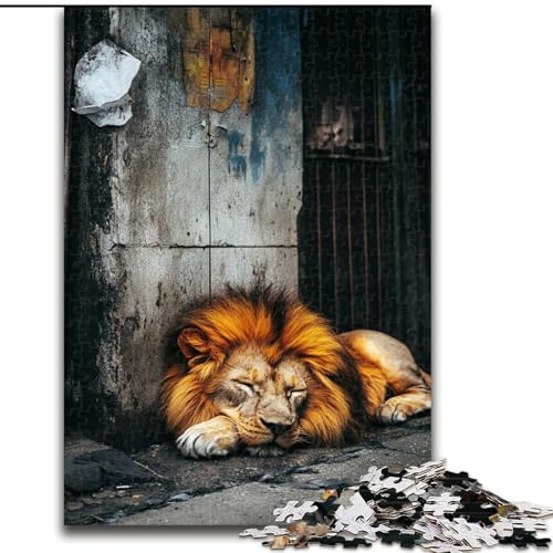 Puzzle für Erwachsene, 1000 Teile, Tier-Löwen-Puzzle, anspruchsvolles Denkspiel für Teenager, perfekt als Heimdekoration oder Geschenk (Größe 26x38cm) von LYXIANY