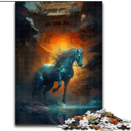 Puzzle für Erwachsene, 1000 Teile, Tier- und Pferde-Puzzle, Holzpuzzle für Erwachsene, Größe 50x75cm, anspruchsvolles Denkspiel – entspannendes Spielzeug für Teenager von LYXIANY