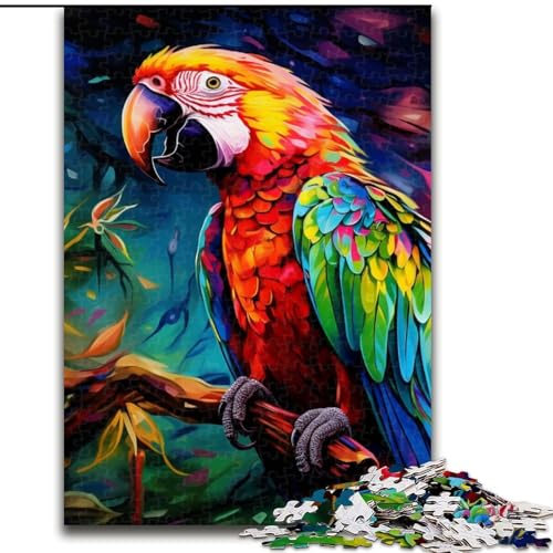Puzzle für Erwachsene, 1000 Teile, Tiere, Vögel, Papageien, Holzpuzzle, perfekt für Teenager und Sammler, ideale Heimdekoration und Reisegeschenk, Größe 50x75cm von LYXIANY