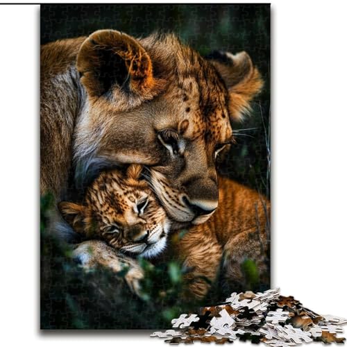 Puzzle für Erwachsene, 1000 Teile, Tierlöwen-Puzzle, anspruchsvolles Denkspiel für Teenager, perfekt als Heimdekoration oder Geschenk (Größe 26x38cm) von LYXIANY