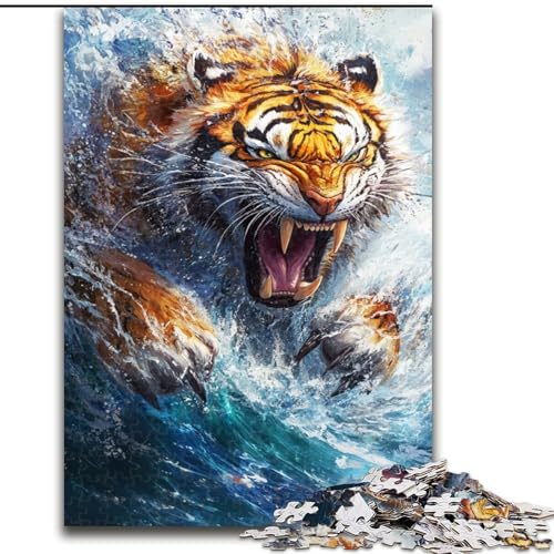 Puzzle für Erwachsene, 1000 Teile, Tiger, aus Holz, perfekte DIY-Kunstdekoration oder Geburtstagsgeschenk, Größe 50x75cm, Spaß beim Basteln für die ganze Familie, perfekt für Geburtstage, Feiertage Puzzle für Erwachsene, 1000 Teile, Tiger, aus Holz, perfekte DIY-Kunstdekoration oder Geburtstagsgeschenk, Größe 50x75cm, Spaß beim Basteln für die ganze Familie, perfekt für Geburtstage, Feiertage von LYXIANY