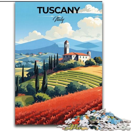 Puzzle für Erwachsene, 1000 Teile, Toskana, Italien, Reisedruck, für Kinder ab 14 Jahren, Heimdekoration, als Geschenk für die ganze Familie und Freunde, 50x75cm Puzzle für Erwachsene, 1000 Teile, Toskana, Italien, Reisedruck, für Kinder ab 14 Jahren, Heimdekoration, als Geschenk für die ganze Familie und Freunde, 50x75cm von LYXIANY