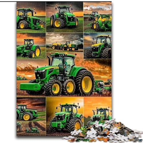 Puzzle für Erwachsene, 1000 Teile, Traktor-Collage aus Karton, Kinder ab 14 Jahren, Größe 38x26cm, anspruchsvolles Denkspiel – entspannendes Spielzeug für Teenager von LYXIANY