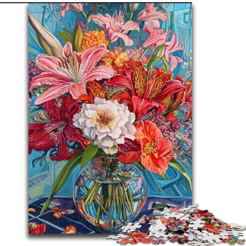 Puzzle für Erwachsene, 1000 Teile, Tulpenblumen, Spielzeug, Lernspiele, Stressabbau, tolle Geschenke und Spielzeuge, 50x75cm von LYXIANY