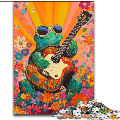 Puzzle für Erwachsene, 1000 Teile, Vintage-Gitarre aus Holz, perfekte Dekoration für Zuhause oder das Büro, Größe 50x75cm, für interaktives Familienspiel Puzzle für Erwachsene, 1000 Teile, Vintage-Gitarre aus Holz, perfekte Dekoration für Zuhause oder das Büro, Größe 50x75cm, für interaktives Familienspiel von LYXIANY
