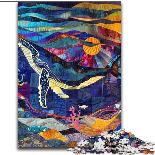 Puzzle für Erwachsene, 1000 Teile, Wal, trainieren Sie Ihr Gehirn und Ihre Hände, einzigartige Geburtstags- und Geschenkideen für Kinder ab 14 Jahren (Größe 26x38cm) von LYXIANY