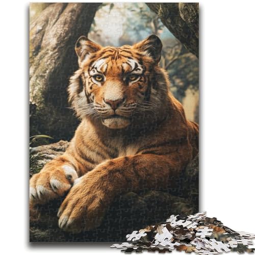 Puzzle für Erwachsene, 1000 Teile, Waldtiger, hilft dem Gehirn, süchtig machendes Spielzeug zu trainieren, um Geduld zu fördern, EIN Kunstwerk, 38x26cm Puzzle für Erwachsene, 1000 Teile, Waldtiger, hilft dem Gehirn, süchtig machendes Spielzeug zu trainieren, um Geduld zu fördern, EIN Kunstwerk, 38x26cm von LYXIANY