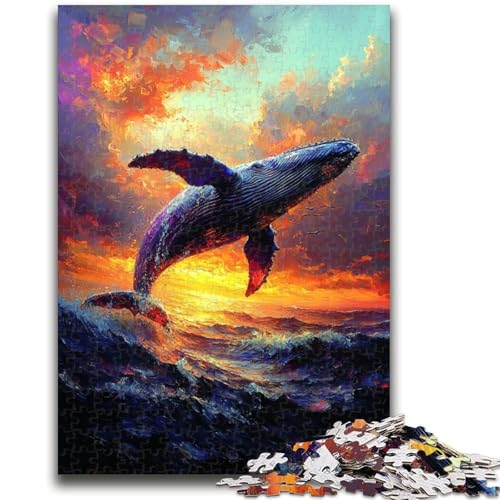 Puzzle für Erwachsene, 1000 Teile, Wale springen bei Sonnenuntergang, für Alter 14+, Lernspiele für Erwachsene und Jugendliche, Kunstwerk, Geschenk, 50x75cm Puzzle für Erwachsene, 1000 Teile, Wale springen bei Sonnenuntergang, für Alter 14+, Lernspiele für Erwachsene und Jugendliche, Kunstwerk, Geschenk, 50x75cm von LYXIANY