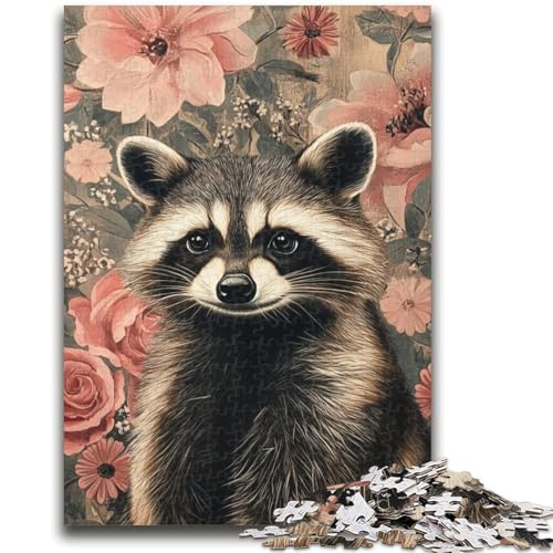 Puzzle für Erwachsene, 1000 Teile, Waschbär, Lernspiele, Heimdekoration, Lernspiel für Geburtstag, Weihnachten, 50x75cm von LYXIANY