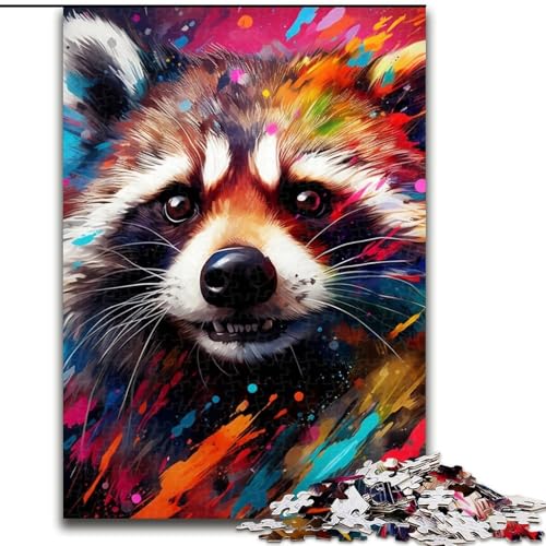 Puzzle für Erwachsene, 1000 Teile, Waschbär-Puzzle für Erwachsene, 26x38cm, Eltern, Partner, Freunde – ab 14 Jahren Puzzle für Erwachsene, 1000 Teile, Waschbär-Puzzle für Erwachsene, 26x38cm, Eltern, Partner, Freunde – ab 14 Jahren von LYXIANY