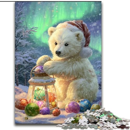 Puzzle für Erwachsene, 1000 Teile, Weihnachts-Eisbär-Puzzle aus Holz, anspruchsvolles Denkspiel für Teenager, Spaß für den Familienspieleabend, Größe 50x75cm Puzzle für Erwachsene, 1000 Teile, Weihnachts-Eisbär-Puzzle aus Holz, anspruchsvolles Denkspiel für Teenager, Spaß für den Familienspieleabend, Größe 50x75cm von LYXIANY