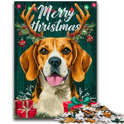 Puzzle für Erwachsene, 1000 Teile, Weihnachtshund, Familienspaß, ganze Familie, ab 14 Jahren, 50x75cm Puzzle für Erwachsene, 1000 Teile, Weihnachtshund, Familienspaß, ganze Familie, ab 14 Jahren, 50x75cm von LYXIANY
