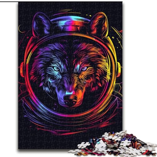 Puzzle für Erwachsene, 1000 Teile, Weltraum, Astronauten, Wolf, 1000-teiliges Puzzle, Spaß für die ganze Familie, Basteln, perfekt für Geburtstage, Feiertage, Größe 50x75cm von LYXIANY